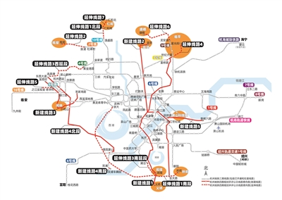 杭州地铁四期规划环评开始公示5条线路新建7条线路延伸